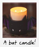 A bat candle!