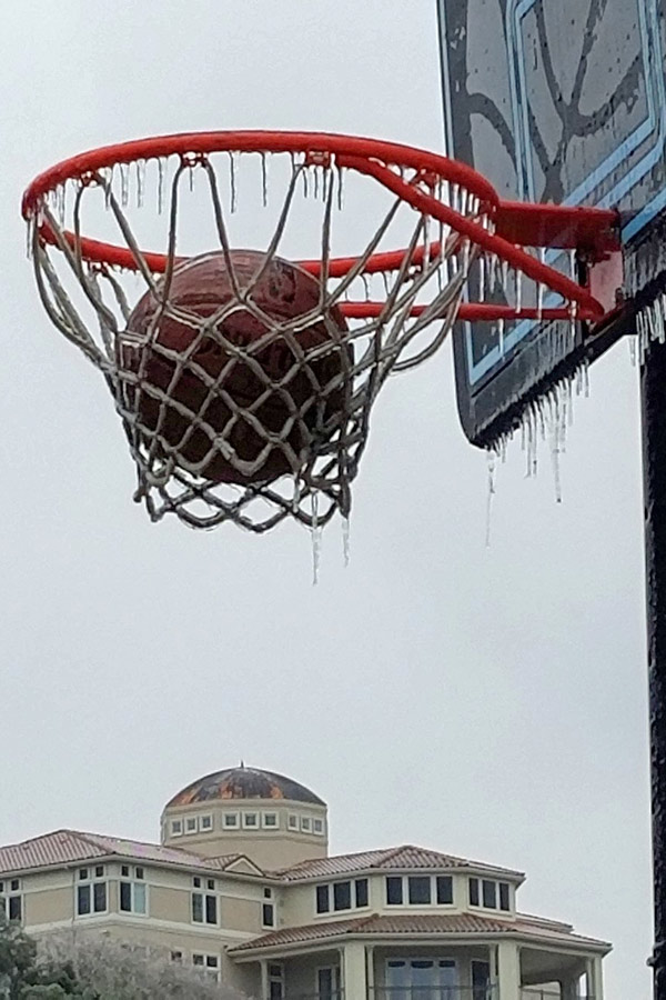 Frozen basketball photo