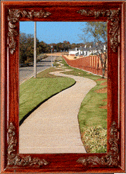 A snakey sidewalk! A snakey sidewalk!