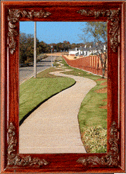 A snakey sidewalk!