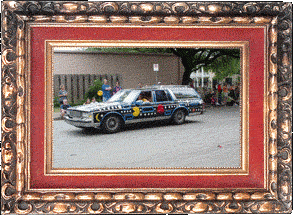 A Pac-Man art car! A Pac-Man art car!