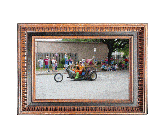 A motorcycle art car!