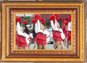 Red cheerleaders!