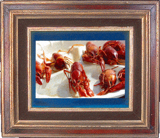 Barbecued crawfish! Barbecued crawfish!