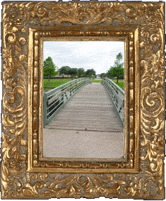 A pedestrian bridge! A pedestrian bridge!