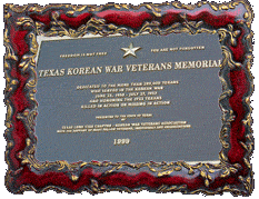 The Texas Korean War Veterans memorial!