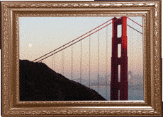 The moon over the bridge! The moon over the bridge!