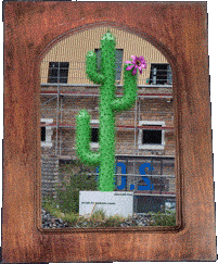A giant metal cactus!