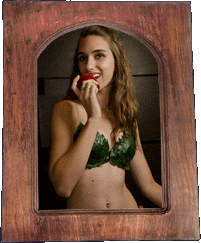 Eve takes a bite! Eve takes a bite!