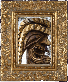 A tiki head! A tiki head!