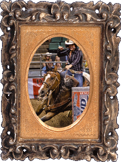 Rounding a barrel! Rounding a barrel!