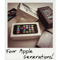 Four generations of iPhone!
