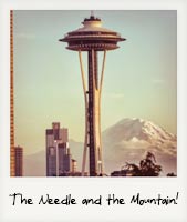 The Space Needle and Mount Rainier! The Space Needle and Mount Rainier!