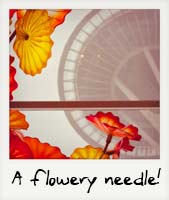 A flowery needle! A flowery needle!