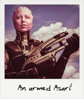 An armed Asari! An armed Asari!