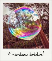 A rainbow bubble!