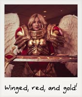 Winged, red, and gold!