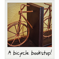 A bicycle bookstop!