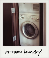 In-room laundry!