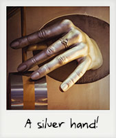A big silver hand!