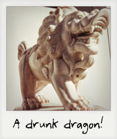 A drunk dragon! A drunk dragon!