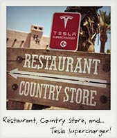 Restaurant, Country Store, and Tesla Supercharger!