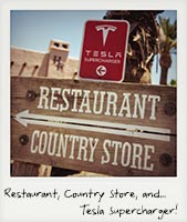 Restaurant, Country Store, and Tesla Supercharger! Restaurant, Country Store, and Tesla Supercharger!