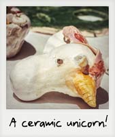 A ceramic unicorn!