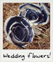 Blue wedding flowers!