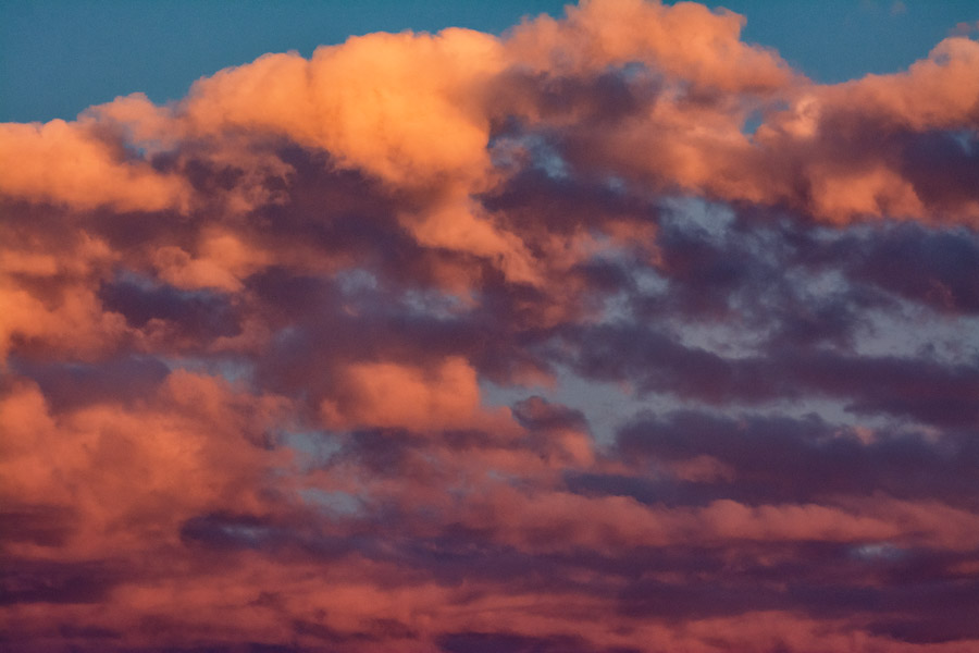 Red clouds at Lafayette Reservoir photo