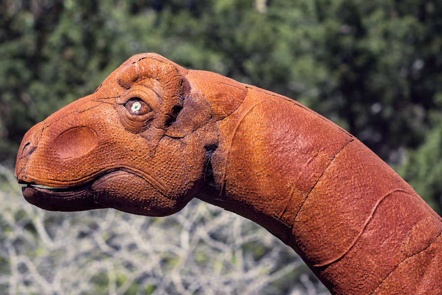 Rusty metal brontosaurus photo