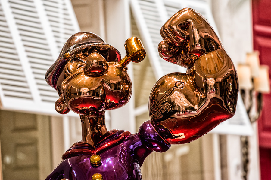 Wynn Hotel Popeye sculpture photo