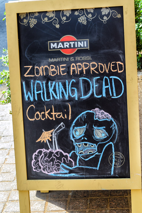 Zombie approved Walking Dead cocktail sign photo