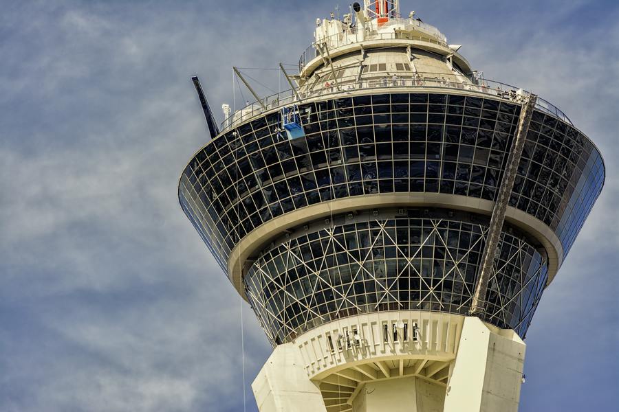 Guy jumping off Stratosphere Vegas photo