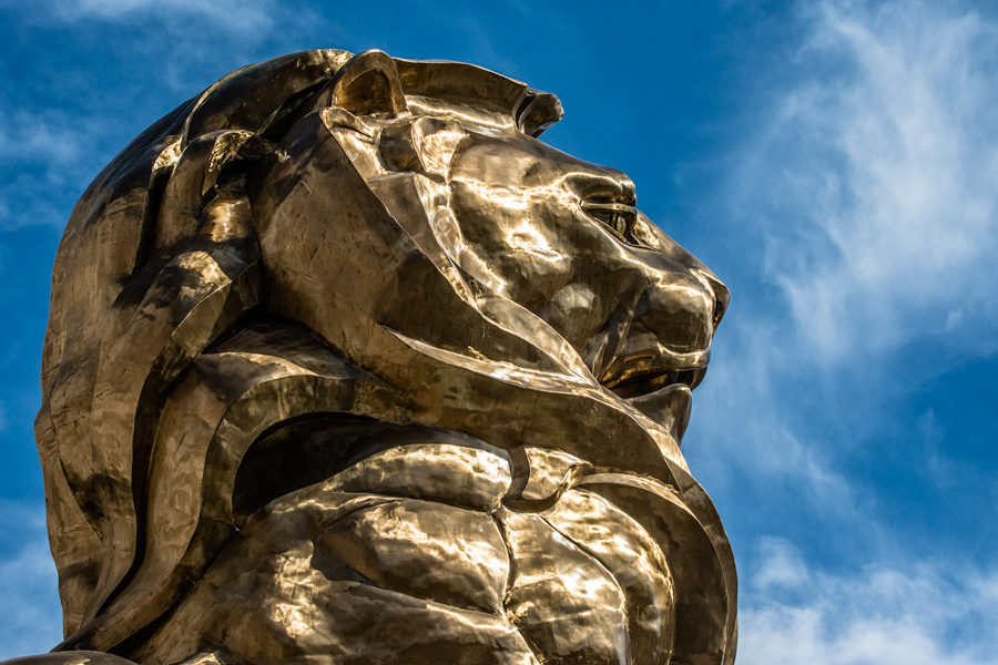 Las Vegas MGM golden lion photo