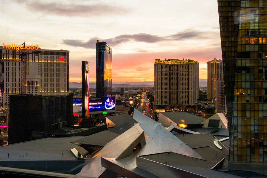 Las Vegas in morning from Aria photo
