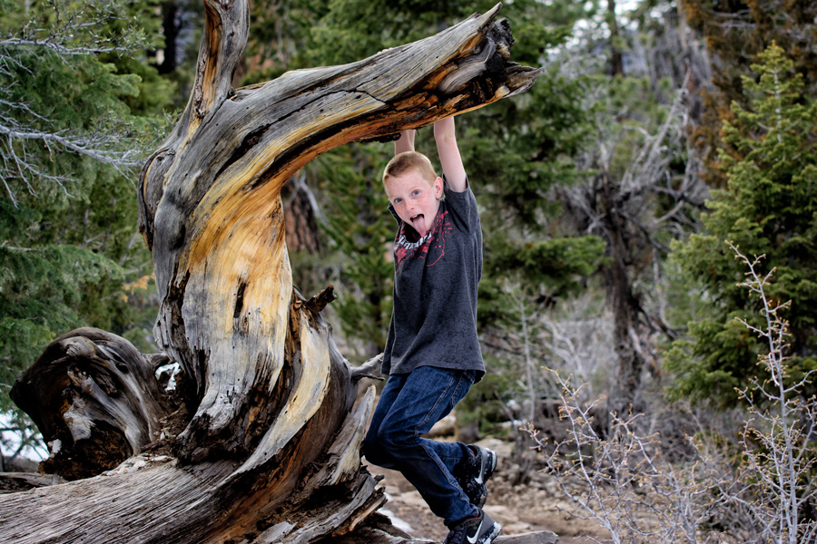 Tobias with tongue out at Grand Canyon photo