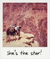 She's the star! She's the star!