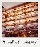A wall of whiskey!