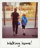 Walking home!