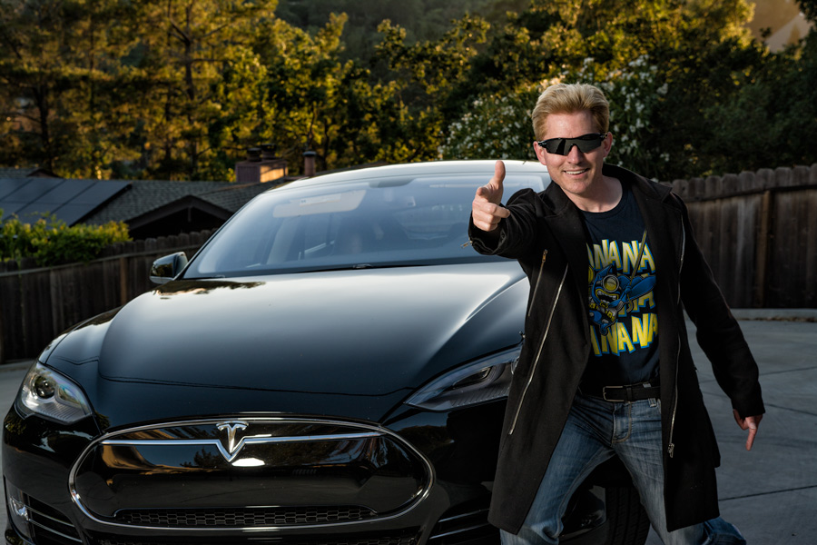 Brent Allen Thale with Tesla photo