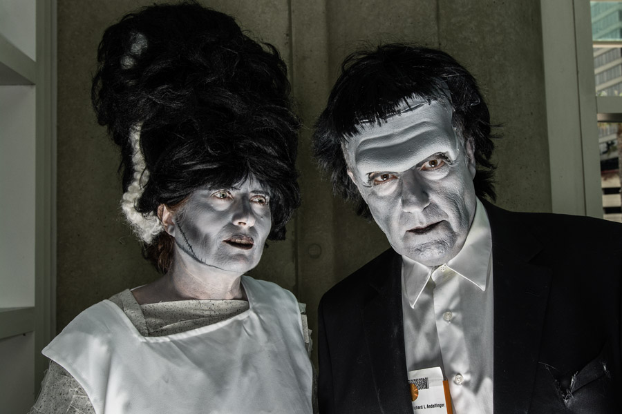 Frankenstein and bride cosplay photo