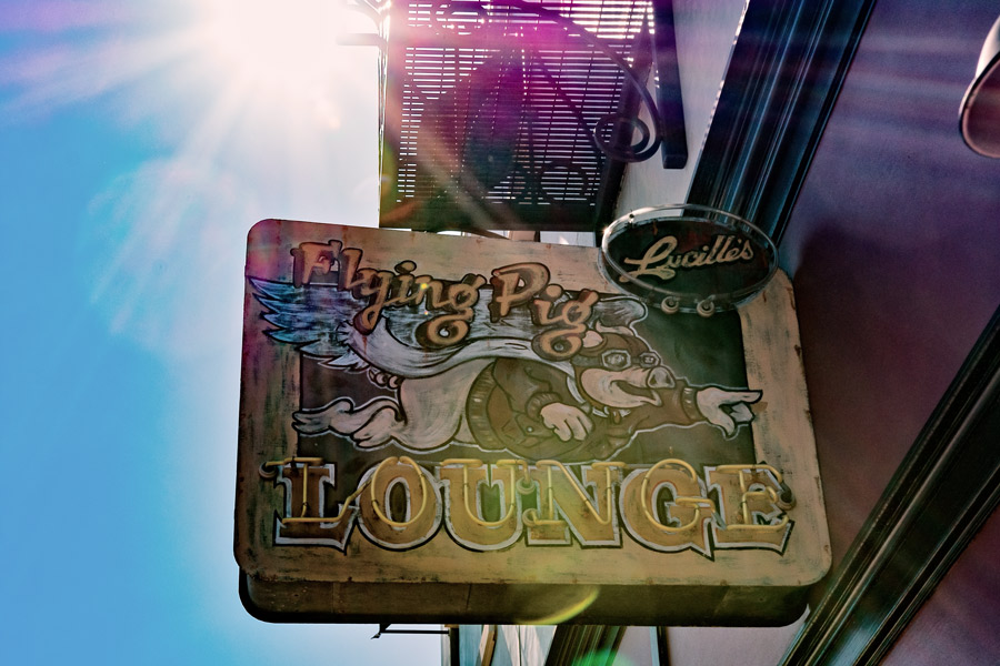 Lucille's Flying Pig sign photo