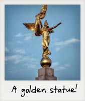 A golden statue!