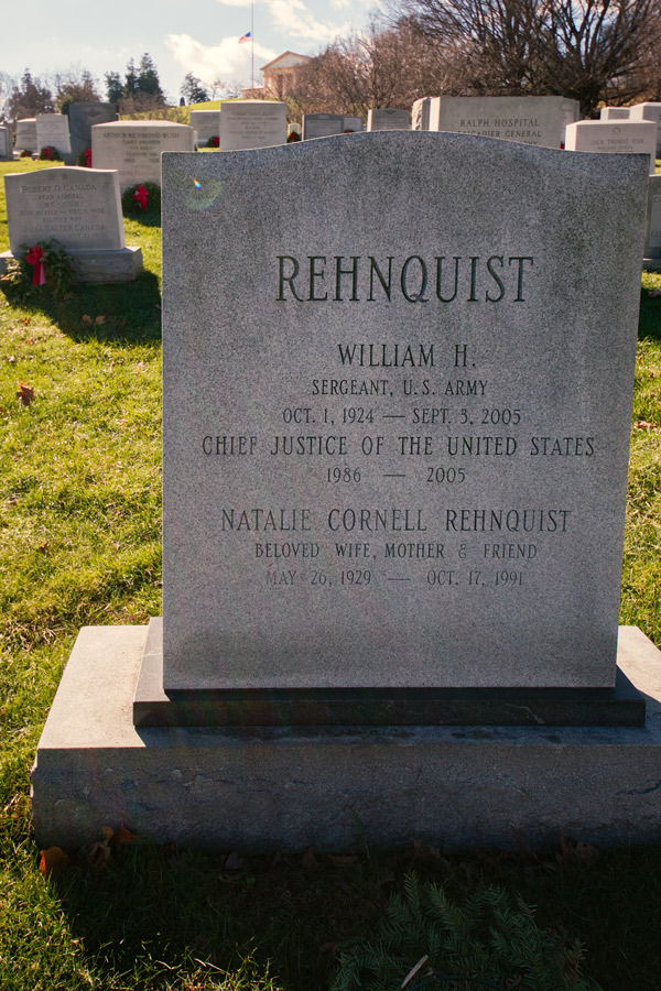 Judge William Rehnquist's headstone photo