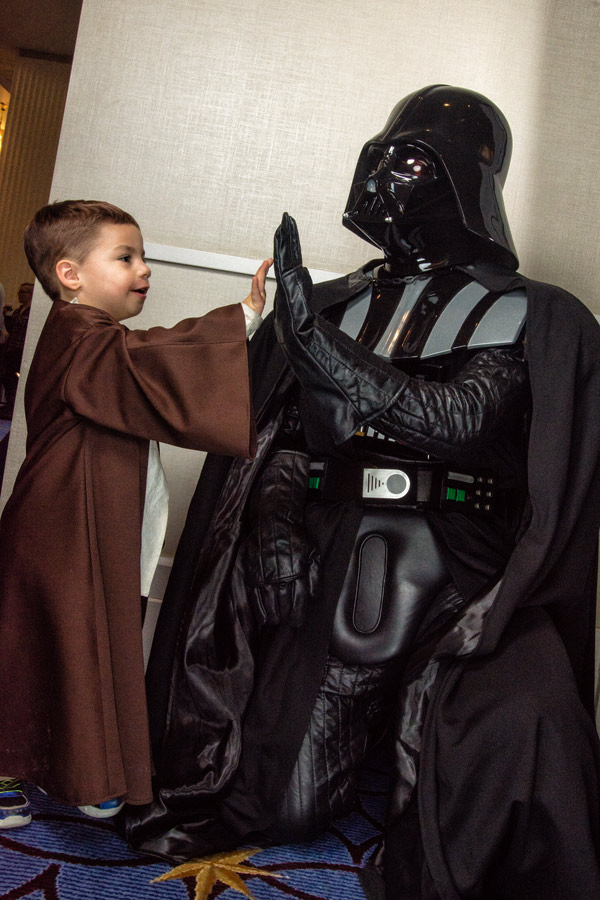 Darth Vader high five cosplay photo