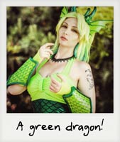 A green dragon!