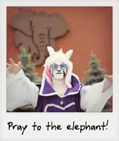 Pray to the elephant!