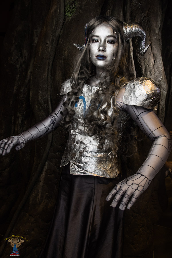 Aradia robot silver homestuck cosplay colossalcon pool photo