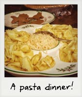 A pasta dinner!